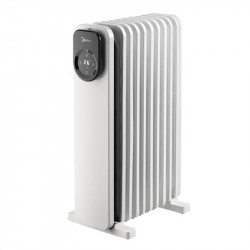Маслен радиатор Midea MHO2009RCPW, 2000W, 20 м2, 9 ребра, 3 степени, LED дисплей, Таймер, Бял