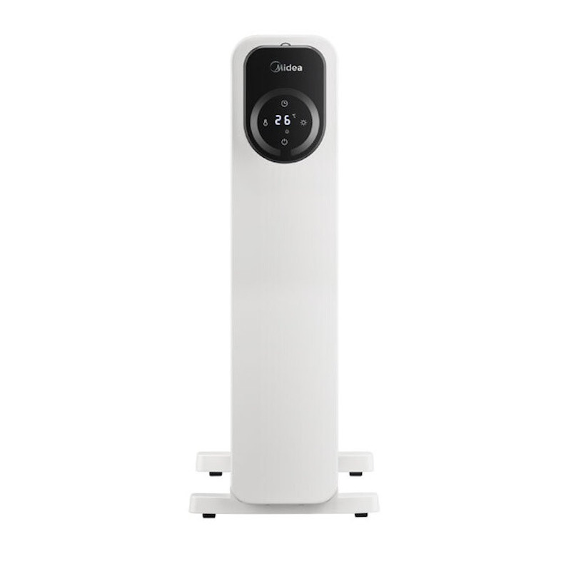 Маслен радиатор Midea MHO2009RCPW, 2000W, 20 м2, 9 ребра, 3 степени, LED дисплей, Таймер, Бял