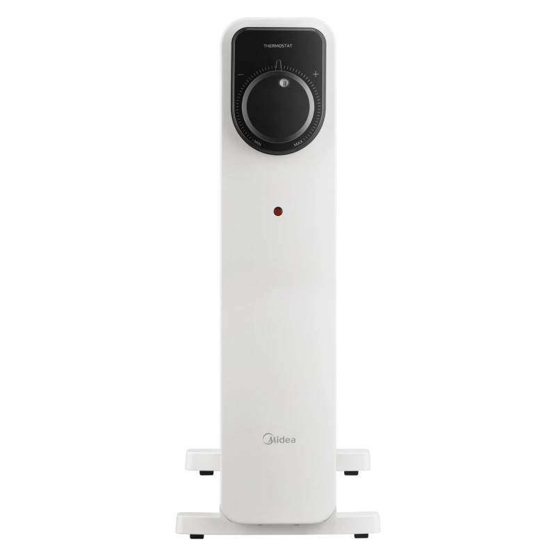 Маслен радиатор Midea MHO2311MCPW, 2300W, 20 м2, 11 ребра, 3 степени, Механичен термостат, Таймер, Бял