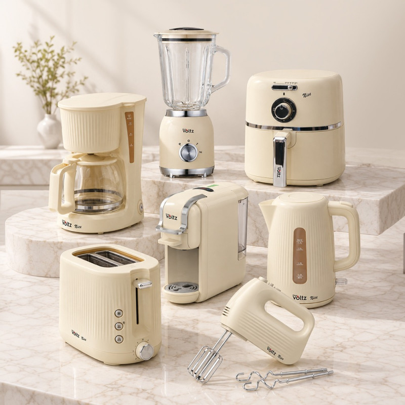 Тостер за хляб Oliver Voltz Nice OV51440PR, 700 W, 2 филийки, 7 степени, Крем