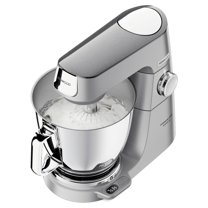 Планетарен миксер Kenwood Chef Baker XL KVL85.004SI, 1200 W, 2 купи 5/7 л, Електронно управление, Пулс, EasyWeigh™, Сребрист