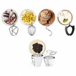 Планетарен миксер Kenwood Chef Baker XL KVL85.004SI, 1200 W, 2 купи 5/7 л, Електронно управление, Пулс, EasyWeigh™, Сребрист