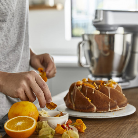 Планетарен миксер Kenwood Chef Baker XL KVL85.004SI, 1200 W, 2 купи 5/7 л, Електронно управление, Пулс, EasyWeigh™, Сребрист
