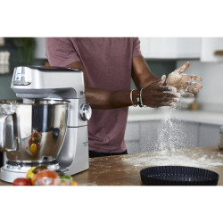 Планетарен миксер Kenwood Chef Baker XL KVL85.004SI, 1200 W, 2 купи 5/7 л, Електронно управление, Пулс, EasyWeigh™, Сребрист