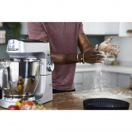 Планетарен миксер Kenwood Chef Baker XL KVL85.004SI, 1200 W, 2 купи 5/7 л, Електронно управление, Пулс, EasyWeigh™, Сребрист