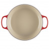 Чугунен съд за печене-ростер Le Creuset 21179300602430, 30 см, 6.2 л, Плътно прилепващ капак за запазване на ароматите, Фурна до 260°C, Индукция, Червен