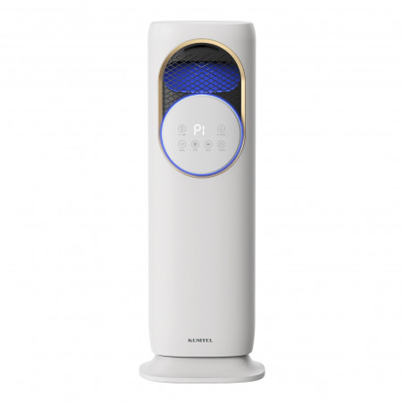 Система за отопление, охлаждане и овлажняване Kumtel HF-310, 1800W, 15-20 м2, 3 л, Сензорно управление, Дистанционно, LED дисплей, Йонизация, Бял/златист