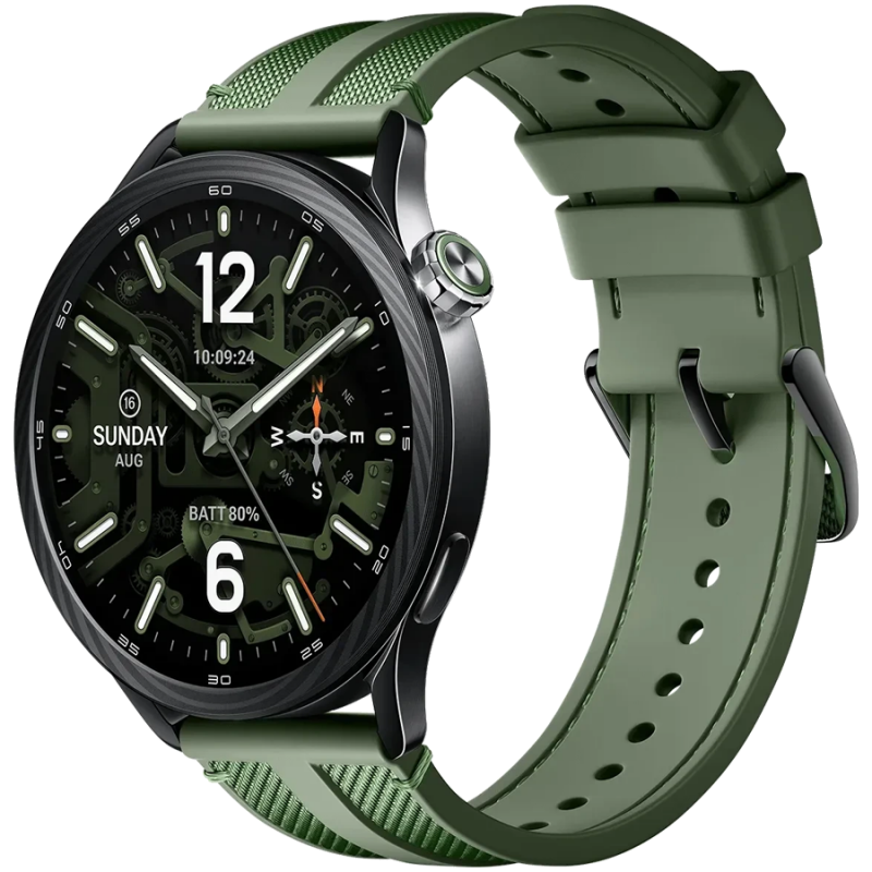 Смарт часовник Xiaomi WATCH S5 M2530W1, 46 мм, 1.48″ AMOLED, GPS, Bluetooth, Водоустойчив, Зелен