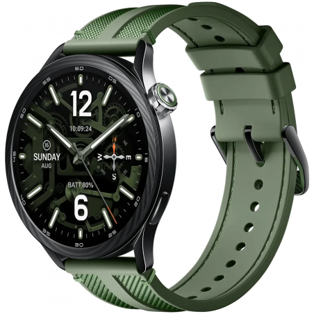 Смарт часовник Xiaomi WATCH S5 M2530W1, 46 мм, 1.48″ AMOLED, GPS, Bluetooth, Водоустойчив, Зелен