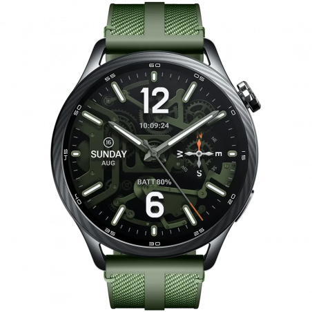 Смарт часовник Xiaomi WATCH S5 M2530W1, 46 мм, 1.48″ AMOLED, GPS, Bluetooth, Водоустойчив, Зелен