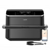 Двоен фритюрник с горещ въздух Cosori Dual Blaze TwinFry CAF-TF102S-AEUR, 10 л, 6 програми, 35-240 C, Таймер, ThermoIQ, Синхронизирано готвене и приключване, Черен/Сребрист