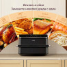 Двоен фритюрник с горещ въздух Cosori Dual Blaze TwinFry CAF-TF102S-AEUR, 10 л, 6 програми, 35-240 C, Таймер, ThermoIQ, Синхронизирано готвене и приключване, Черен/Сребрист