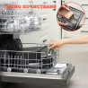 Двоен фритюрник с горещ въздух Cosori Dual Blaze TwinFry CAF-TF102S-AEUR, 10 л, 6 програми, 35-240 C, Таймер, ThermoIQ, Синхронизирано готвене и приключване, Черен/Сребрист