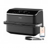 Двоен фритюрник с горещ въздух Cosori Dual Blaze TwinFry CAF-TF102S-AEUR, 10 л, 6 програми, 35-240 C, Таймер, ThermoIQ, Синхронизирано готвене и приключване, Черен/Сребрист