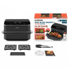Двоен фритюрник с горещ въздух Cosori Dual Blaze TwinFry CAF-TF102S-AEUR, 10 л, 6 програми, 35-240 C, Таймер, ThermoIQ, Синхронизирано готвене и приключване, Черен/Сребрист