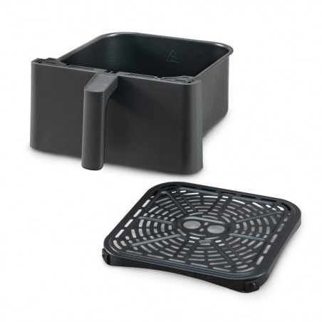 Фритюрник с горещ въздух Cosori Dual Blaze Pro CAF-P681S, 1700 W, 6.4 л, 12 програми, 360 ThermoIQ, Двойни нагреватели, Керамично покритие без PFAS, Черен