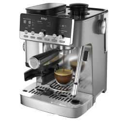 Кафеавтомат 2в1 Ninja Luxe Café Mini ES352EU, 1650W, 9 bar, 250 г, 1.3 л, Barista Assist, 3 настройки пяна, 6 вида еспресо, Инокс