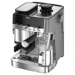 Кафеавтомат 2в1 Ninja Luxe Café Mini ES352EU, 1650W, 9 bar, 250 г, 1.3 л, Barista Assist, 3 настройки пяна, 6 вида еспресо, Инокс