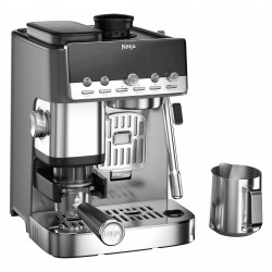 Кафеавтомат 2в1 Ninja Luxe Café Mini ES352EU, 1650W, 9 bar, 250 г, 1.3 л, Barista Assist, 3 настройки пяна, 6 вида еспресо, Инокс