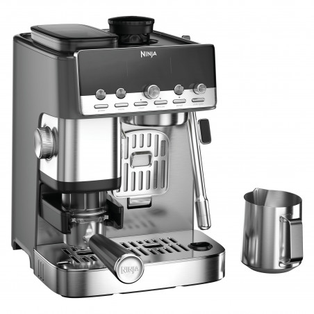 Кафеавтомат 2в1 Ninja Luxe Café Mini ES352EU, 1650W, 9 bar, 250 г, 1.3 л, Barista Assist, 3 настройки пяна, 6 вида еспресо, Инокс