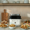 Фритюрник с горещ въздух Smeg Collezione AFC01WHMAU, 1450W, 7.3 л, 40-200°C, 7 програми, Двоен режим, Сензорно управление, Таймер, LED, Бял