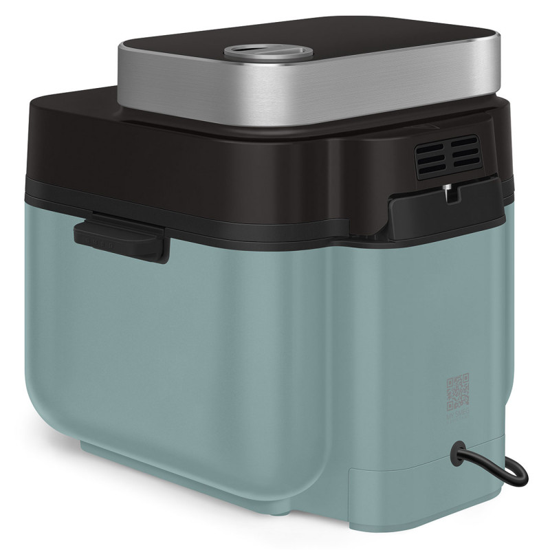 Фритюрник с горещ въздух Smeg Collezione AFC01EGMAU, 1450W, 7.3 л, 40-200°C, 7 програми, Двоен режим, Сензорно управление, Таймер, LED, Зелен