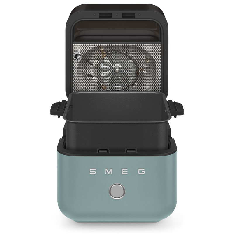 Фритюрник с горещ въздух Smeg Collezione AFC01EGMAU, 1450W, 7.3 л, 40-200°C, 7 програми, Двоен режим, Сензорно управление, Таймер, LED, Зелен
