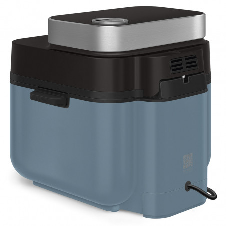 Фритюрник с горещ въздух Smeg Collezione AFC01SBMAU, 1450W, 7.3 л, 40-200°C, 7 програми, Двоен режим, Сензорно управление, Таймер, LED, Син