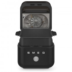 Фритюрник с горещ въздух Smeg Collezione AFC01BLMAU, 1450W, 7.3 л, 40-200°C, 7 програми, Двоен режим, Сензорно управление, Таймер, LED, Черен