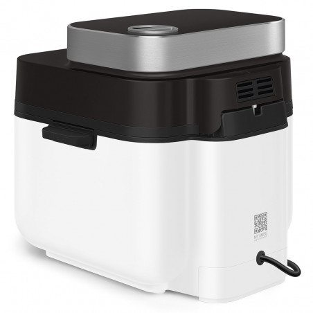 Фритюрник с горещ въздух Smeg Collezione AFC01WHMAU, 1450W, 7.3 л, 40-200°C, 7 програми, Двоен режим, Сензорно управление, Таймер, LED, Бял