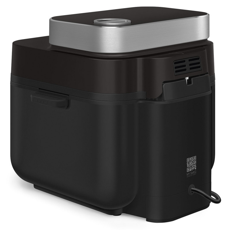 Фритюрник с горещ въздух Smeg Collezione AFC01BLMAU, 1450W, 7.3 л, 40-200°C, 7 програми, Двоен режим, Сензорно управление, Таймер, LED, Черен