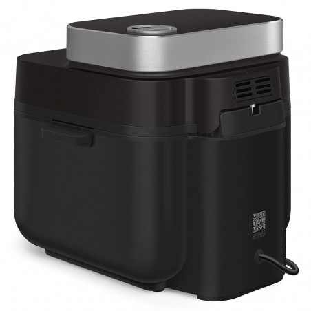 Фритюрник с горещ въздух Smeg Collezione AFC01BLMAU, 1450W, 7.3 л, 40-200°C, 7 програми, Двоен режим, Сензорно управление, Таймер, LED, Черен
