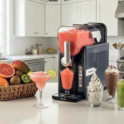 Машина за сладолед и скрежина Ariete MySlush & IceCream 0655/00, 200W, 2.6 л, 6 програми, Компресор, Самопочистване, Черен