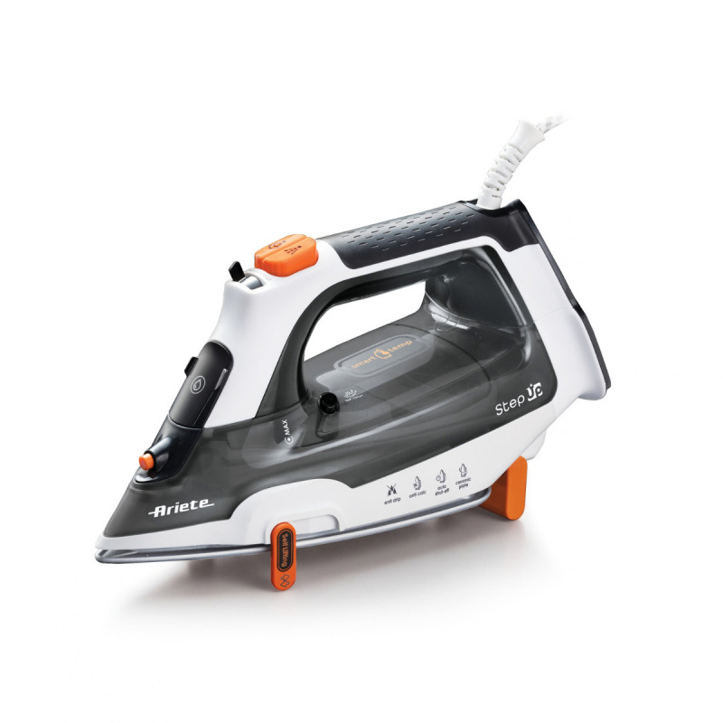 Ютия Ariete STEP UP 6190/00, 2400W, 0.32 л, Керамична плоча, Автоматично повдигане, Самопочистване, Черен/бял