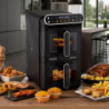 Фритюрник с горещ въздух Ariete 4640/00, 2460W, 11 л, 2 кошници, 6 програми, Сензорен дисплей, Черен