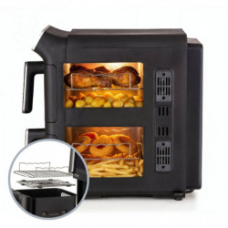 Фритюрник с горещ въздух Ariete 4640/00, 2460W, 11 л, 2 кошници, 6 програми, Сензорен дисплей, Черен