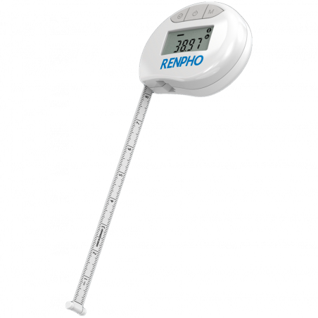 Смарт измервателна лента за тяло RENPHO BMF01 PEU-RF-BMF01-WH, 150 см, LCD дисплей, Bluetooth, Бял