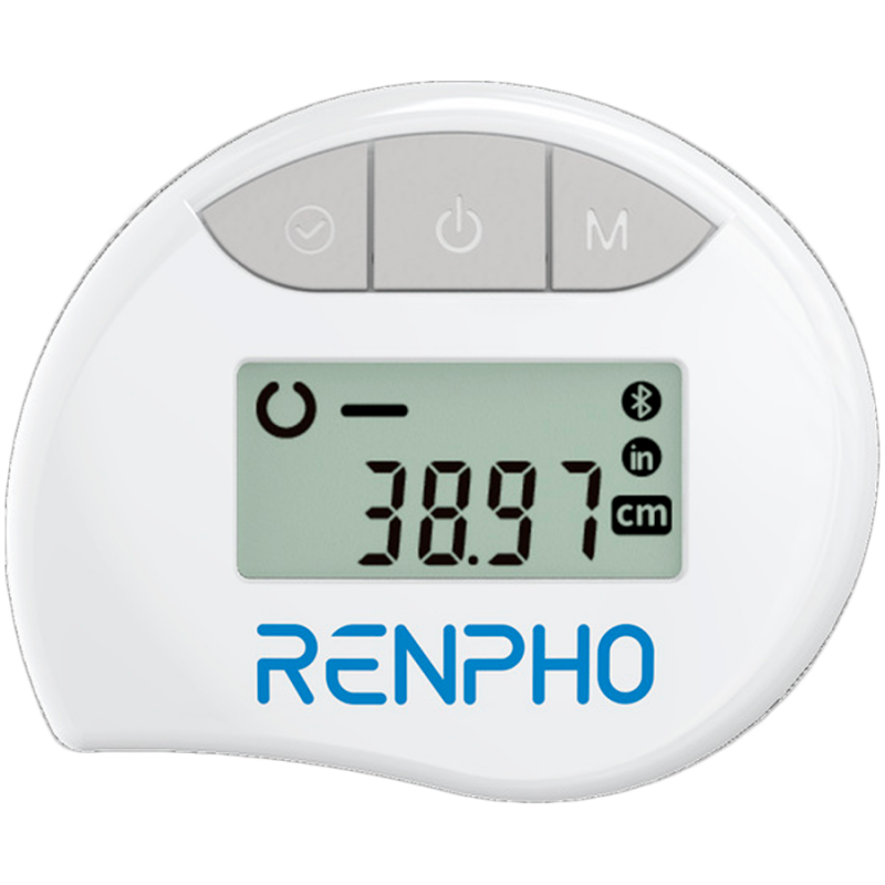 Смарт измервателна лента за тяло RENPHO BMF01 PEU-RF-BMF01-WH, 150 см, LCD дисплей, Bluetooth, Бял