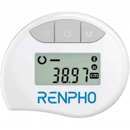 Смарт измервателна лента за тяло RENPHO BMF01 PEU-RF-BMF01-WH, 150 см, LCD дисплей, Bluetooth, Бял
