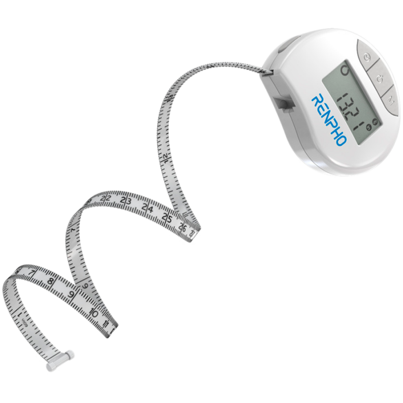 Смарт измервателна лента за тяло RENPHO BMF01 PEU-RF-BMF01-WH, 150 см, LCD дисплей, Bluetooth, Бял