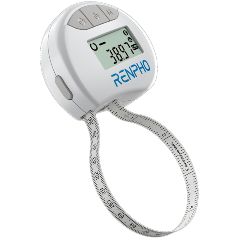 Смарт измервателна лента за тяло RENPHO BMF01 PEU-RF-BMF01-WH, 150 см, LCD дисплей, Bluetooth, Бял