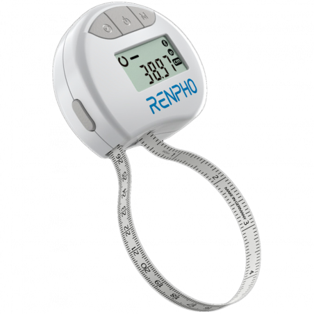Смарт измервателна лента за тяло RENPHO BMF01 PEU-RF-BMF01-WH, 150 см, LCD дисплей, Bluetooth, Бял