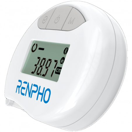 Смарт измервателна лента за тяло RENPHO BMF01 PEU-RF-BMF01-WH, 150 см, LCD дисплей, Bluetooth, Бял
