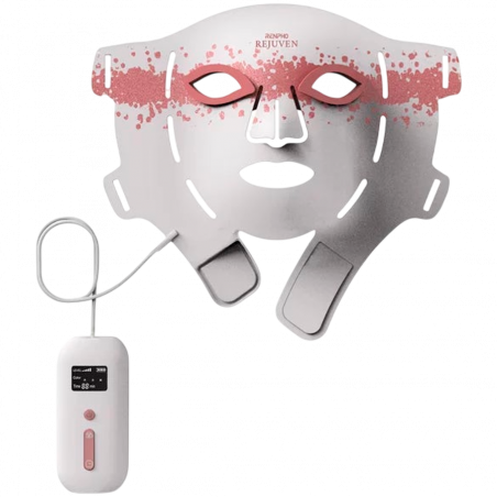 LED маска за лице RENPHO Artemis Blush PEU-E100B-1, Светлинна терапия, 5 степени на интензивност, Таймер, Бял/розов