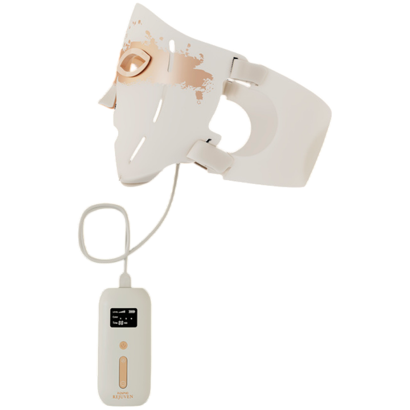 LED маска за лице RENPHO Artemis Blush PEU-E100B-1, Светлинна терапия, 5 степени на интензивност, Таймер, Бял/розов