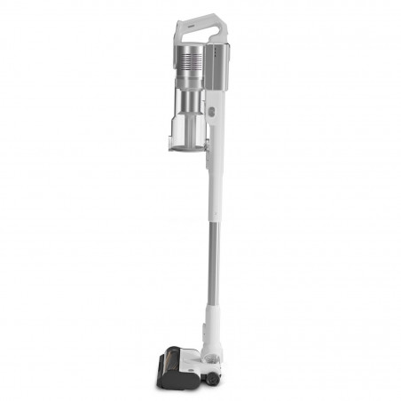 Вертикална прахосмукачка Levoit VortexIQ LSV-V221-VEU, 210W, 0.85 л, 50 мин, 3 степени, Зелена светлина при четката NeoSight™, 5-степенна HEPA, 180° глава, Бял/сребрист