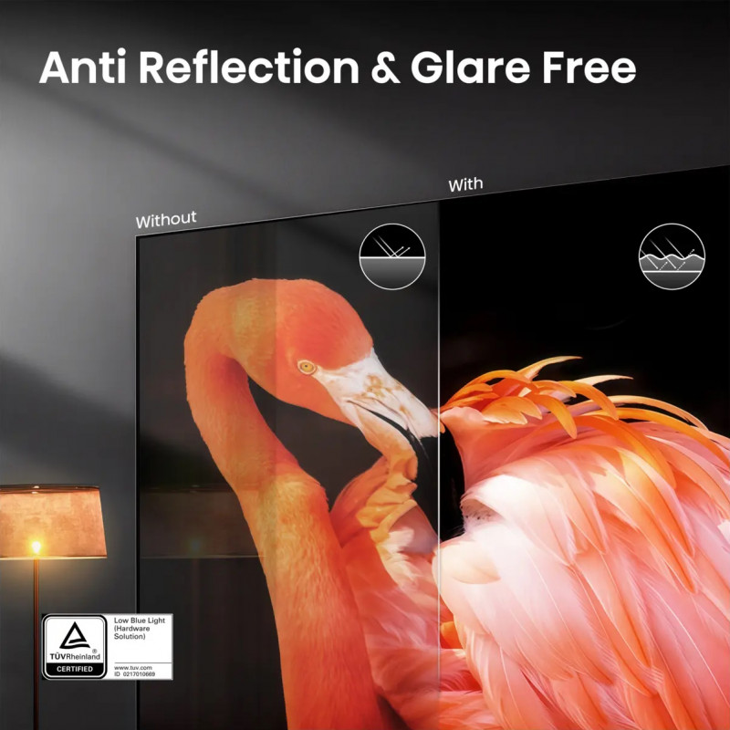 Телевизор Hisense 55UR8S, 4K UltraHD 3840 x 2160, 55", Клас E, Mini-LED, 180 Hz, Антирефлексно покритие, Hi-View AI Engine RGB, VIDAA, Черен