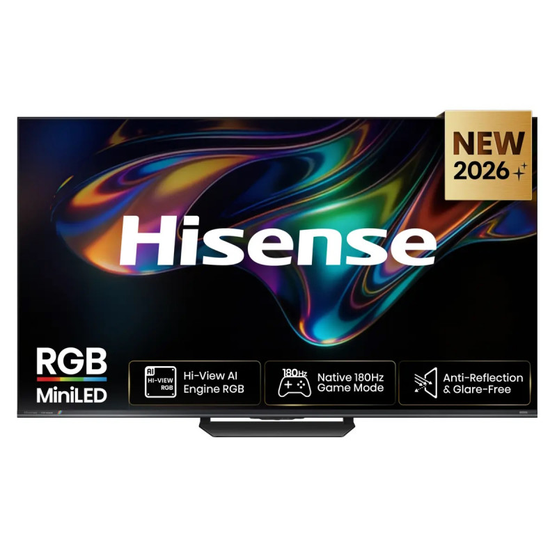 Телевизор Hisense 65UR8S, 4K UltraHD 3840 x 2160, 65", Клас E, Mini-LED, 180 Hz, Антирефлексно покритие, Hi-View AI Engine RGB, VIDAA, Черен