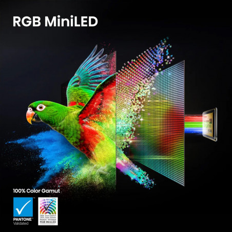 Телевизор Hisense 65UR8S, 4K UltraHD 3840 x 2160, 65", Клас E, Mini-LED, 180 Hz, Антирефлексно покритие, Hi-View AI Engine RGB, VIDAA, Черен