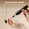 Миксер за разпенване на мляко Outin LattoGo, 2 скорости, MeshWhisk, 1400 mAh, USB Type-C, Кафяв